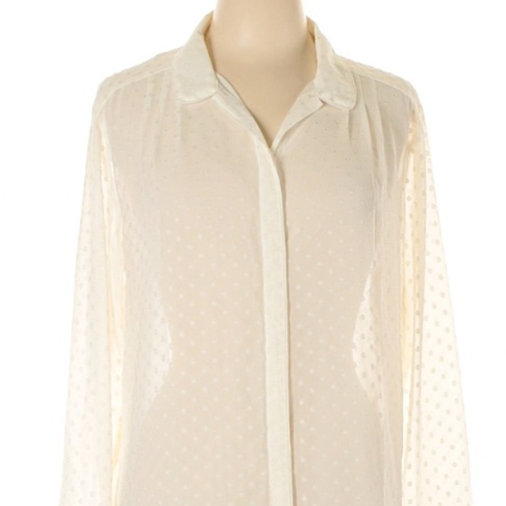 3/$20 Banana Republic Semi-Sheer Cream Button Down